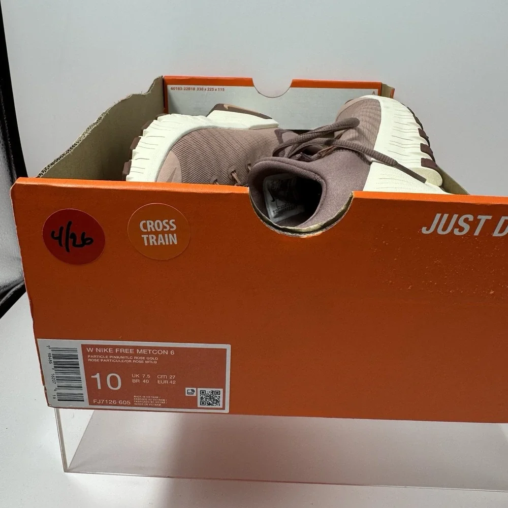 Brand New Nike Free Metcon Training 6 Pink/MTLC Rose Gold FJ7126-605 Women's 10